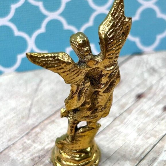 Archangel Saint Michael Statue Bronze Figurine Small Figure Religious Item | Sai - Picture 6 of 7